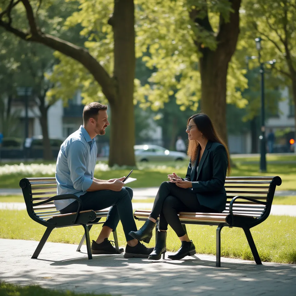 Séance de coaching en extérieur dans un parc