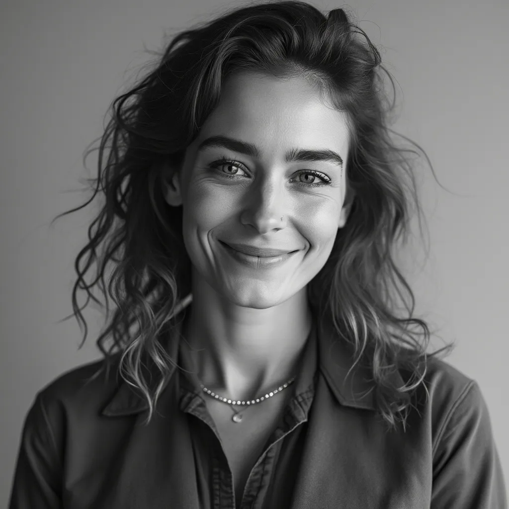 Portrait d'une cliente satisfaite, jeune femme créative